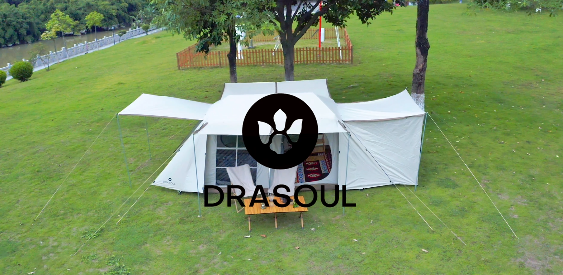 Amazon.co.jp: DRASOUL アウトドアテント 屋敷型テント